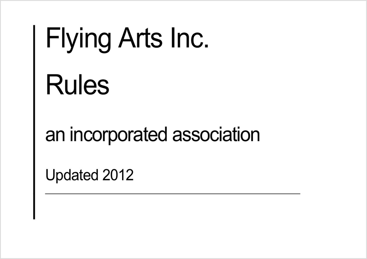 Flying Arts Constitution cover