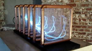 Holo-Poetry by Alinta Krauth, 25 x 50 x 30cm, digital video, copper, wooden, scrim electronics - image courtesy of the artist