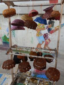 Sam Rit Residency - Baskets hanging to dry